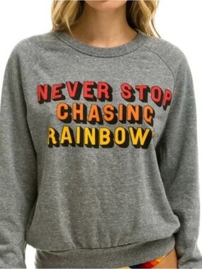 Aviator Nation | 'Never Stop Chasing Rainbow' Graphic Sweatshirt